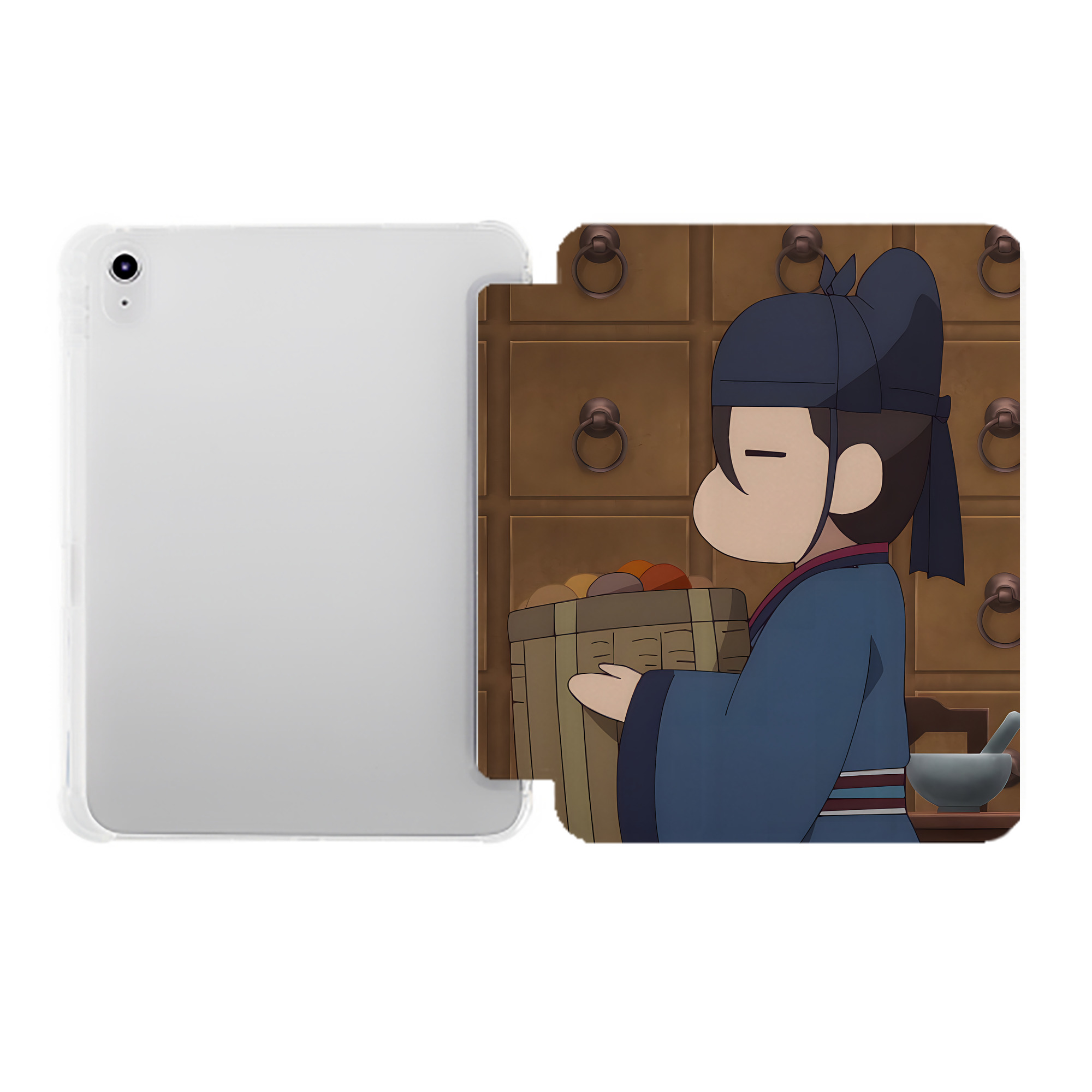 （画像用） 薬屋のひとりごと The Apothecary Diaries IPad ケース ペン収納付き 三つ折りスタンド PUレザー×シリコン 対応機種9.5/10.5/10.9インチ